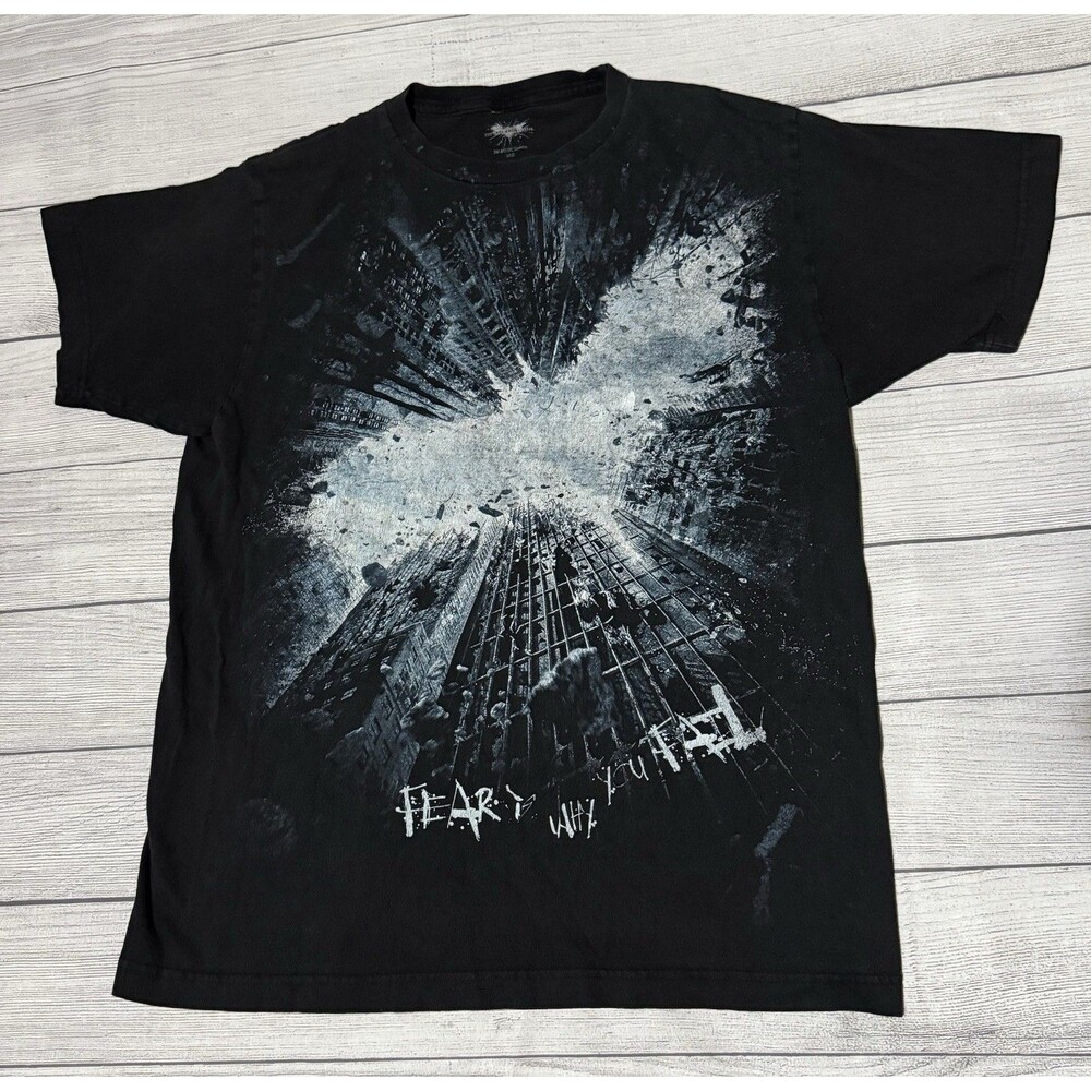 BATMAN THE DARK KNIGHT RISES FEAR IS WHY YOU FAIL BLACK T Shirt Size Large L